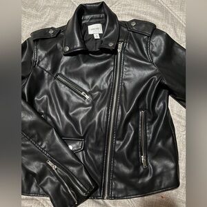 Nine West Black Leather Jacket